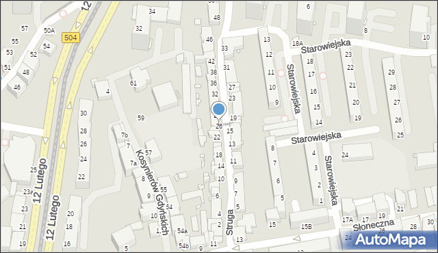 Elbląg, Struga Andrzeja, 26, mapa Elbląga