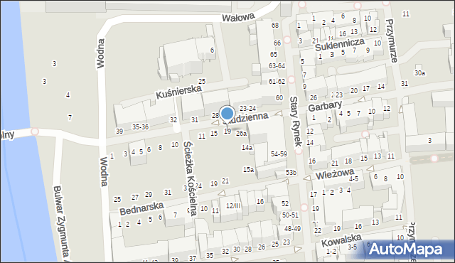 Elbląg, Studzienna, 19, mapa Elbląga