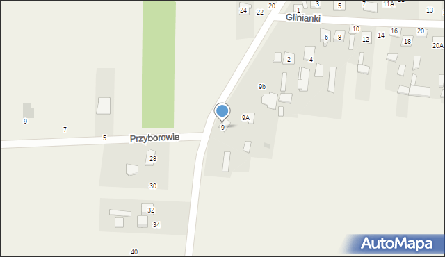 Fałków, Studzieniecka, 9, mapa Fałków