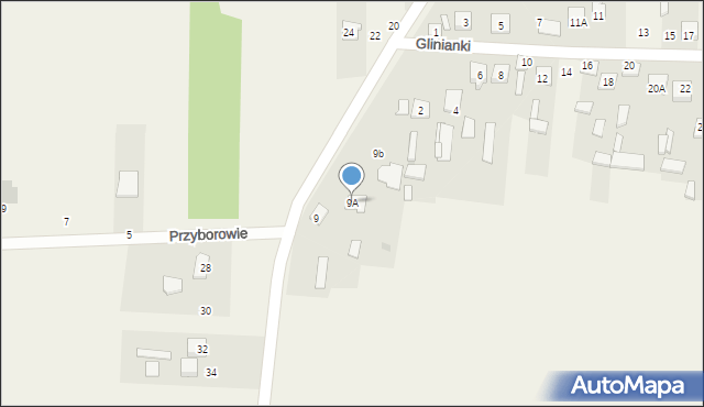 Fałków, Studzieniecka, 9A, mapa Fałków