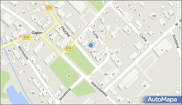 Gąbin, Stary Rynek, 6, mapa Gąbin