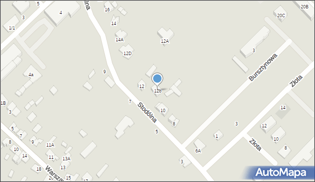 Gąbin, Stodólna, 12b, mapa Gąbin