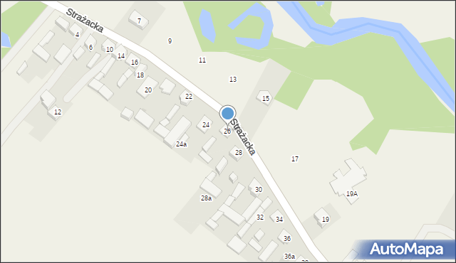 Gadka, Strażacka, 26, mapa Gadka
