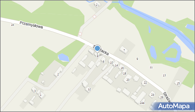 Gadka, Strażacka, 4, mapa Gadka