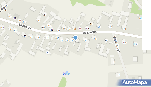 Gadka, Strażacka, 90, mapa Gadka