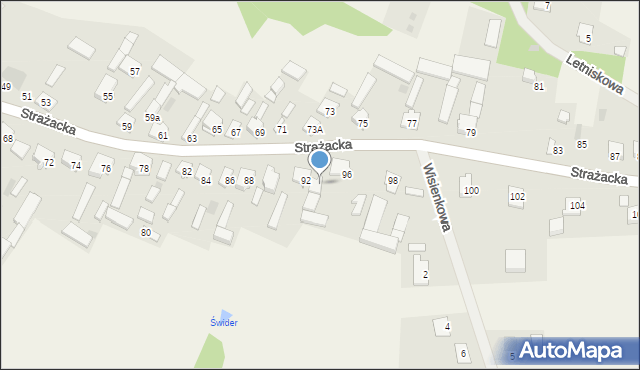 Gadka, Strażacka, 94, mapa Gadka