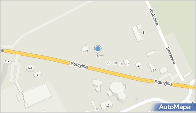 Garwolin, Stacyjna, 24, mapa Garwolin