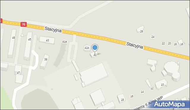 Garwolin, Stacyjna, 41, mapa Garwolin