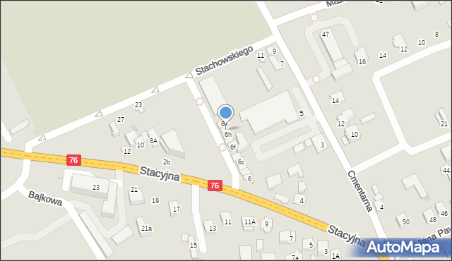 Garwolin, Stacyjna, 6j, mapa Garwolin