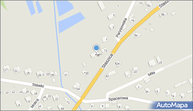 Garwolin, Staszica Stanisława, 73B, mapa Garwolin