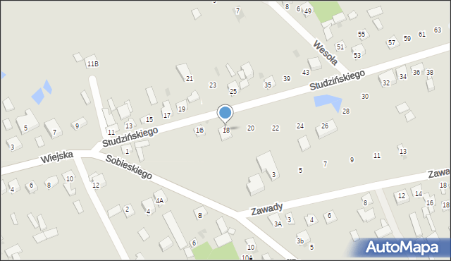 Garwolin, Studzińskiego, 18, mapa Garwolin