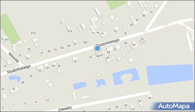 Garwolin, Studzińskiego, 44, mapa Garwolin