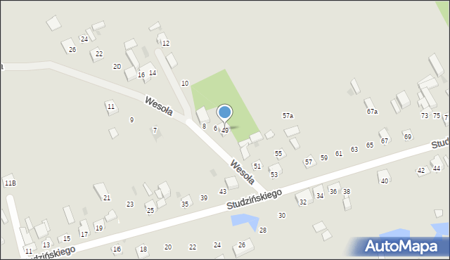 Garwolin, Studzińskiego, 49, mapa Garwolin