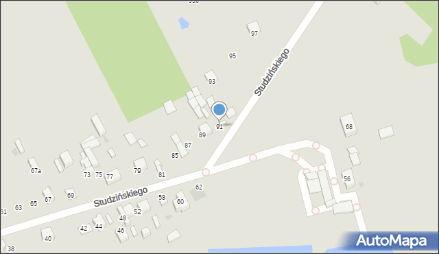Garwolin, Studzińskiego, 91, mapa Garwolin