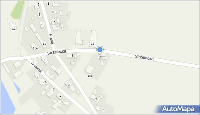 Gąsiorowice, Strzelecka, 10, mapa Gąsiorowice
