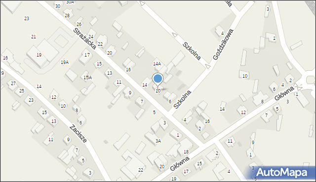 Gąsocin, Strażacka, 10, mapa Gąsocin