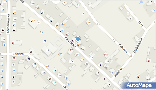 Gąsocin, Strażacka, 22, mapa Gąsocin