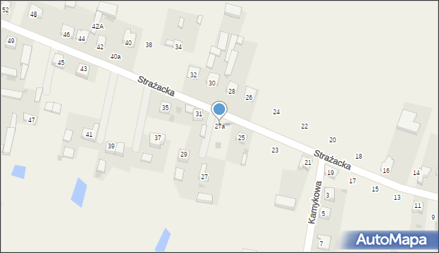 Gaszyn, Strażacka, 27a, mapa Gaszyn