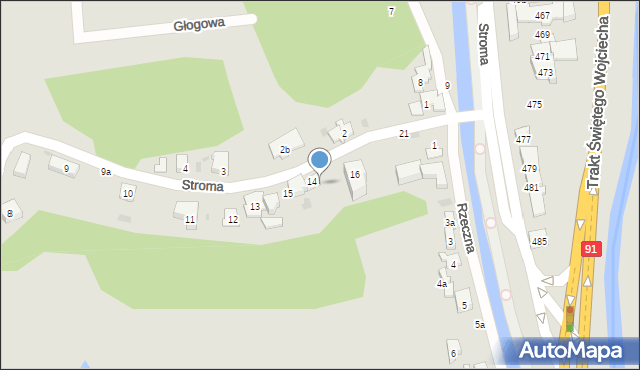 Gdańsk, Stroma, 17, mapa Gdańska