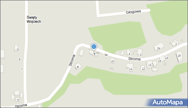 Gdańsk, Stroma, 9, mapa Gdańska