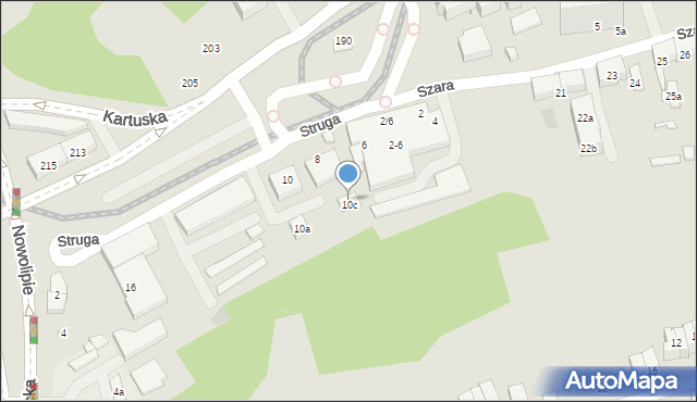 Gdańsk, Struga Andrzeja, 10c, mapa Gdańska