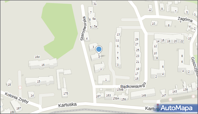 Gdańsk, Starodworska, 2, mapa Gdańska