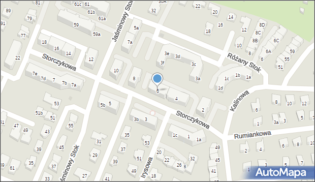 Gdańsk, Storczykowa, 6, mapa Gdańska