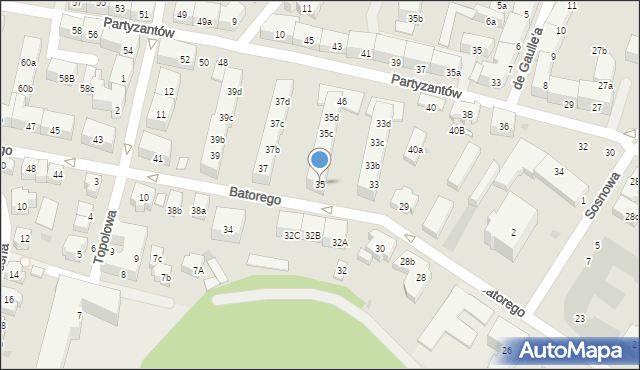 Gdańsk, Stefana Batorego, 35, mapa Gdańska