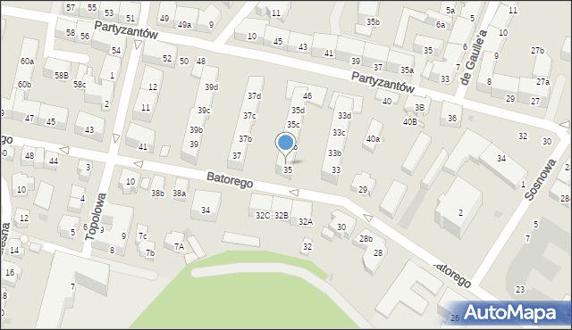 Gdańsk, Stefana Batorego, 35a, mapa Gdańska