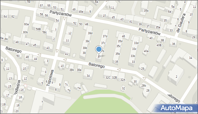 Gdańsk, Stefana Batorego, 37, mapa Gdańska