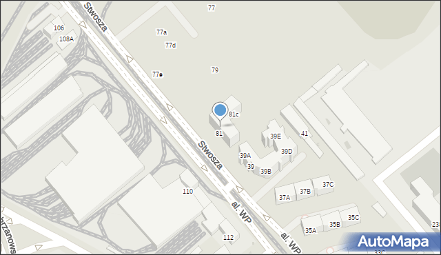 Gdańsk, Stwosza Wita, 81b, mapa Gdańska
