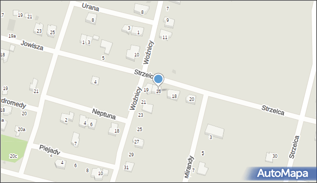 Gdańsk, Strzelca, 16, mapa Gdańska