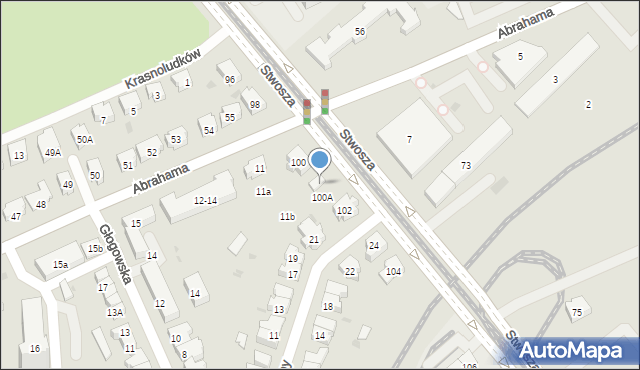 Gdańsk, Stwosza Wita, 100b, mapa Gdańska