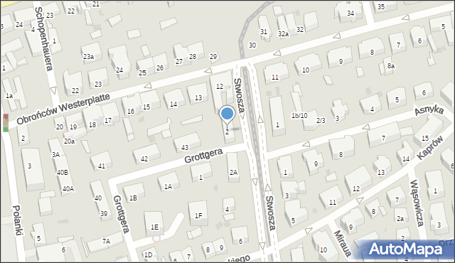 Gdańsk, Stwosza Wita, 2, mapa Gdańska