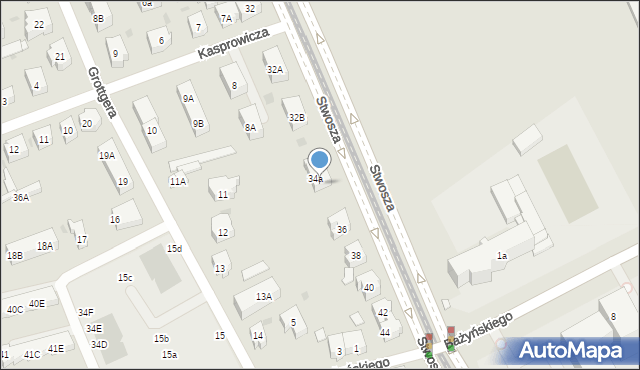Gdańsk, Stwosza Wita, 34b, mapa Gdańska