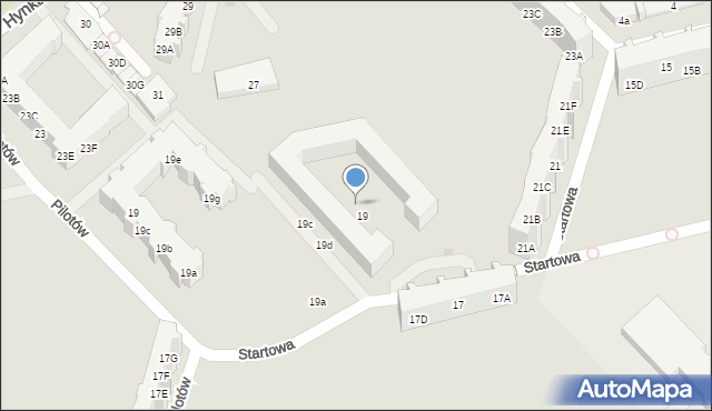 Gdańsk, Startowa, 19g, mapa Gdańska