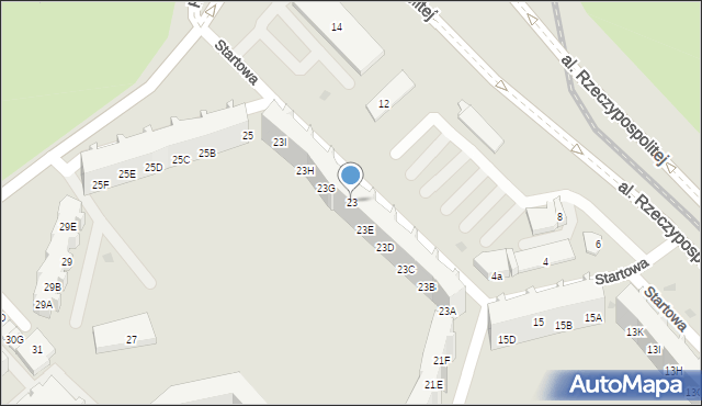 Gdańsk, Startowa, 23, mapa Gdańska