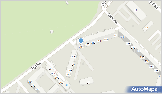 Gdańsk, Startowa, 25F, mapa Gdańska