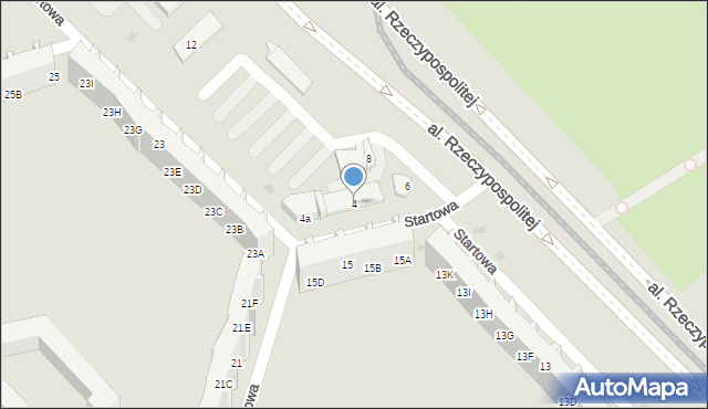 Gdańsk, Startowa, 4, mapa Gdańska