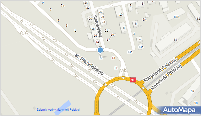 Gdańsk, Starowiejska, 12, mapa Gdańska