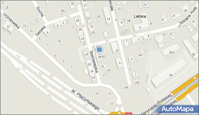 Gdańsk, Starowiejska, 23, mapa Gdańska