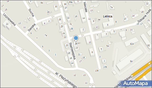 Gdańsk, Starowiejska, 25, mapa Gdańska