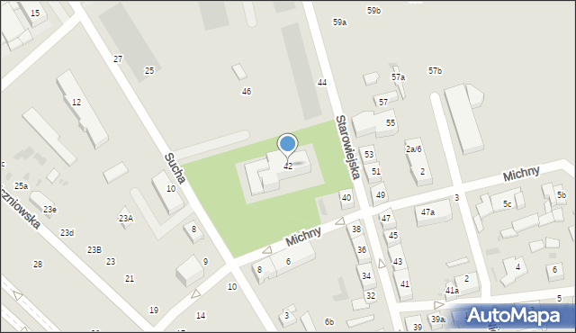 Gdańsk, Starowiejska, 42, mapa Gdańska