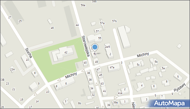 Gdańsk, Starowiejska, 51, mapa Gdańska