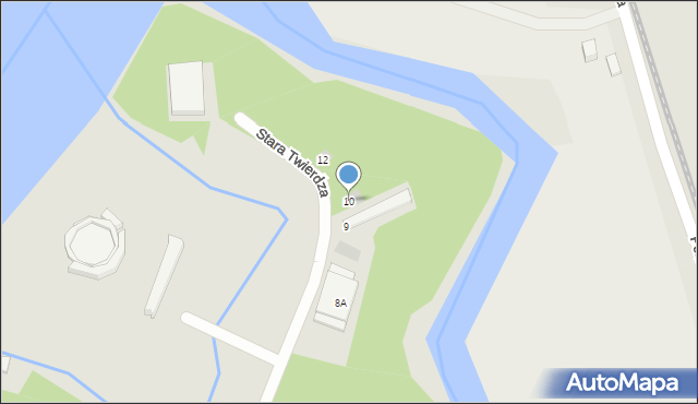 Gdańsk, Stara Twierdza, 10, mapa Gdańska