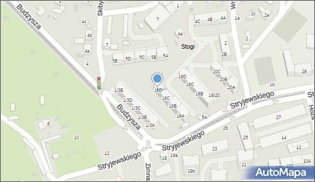 Gdańsk, Stryjewskiego Wilhelma, 16D, mapa Gdańska