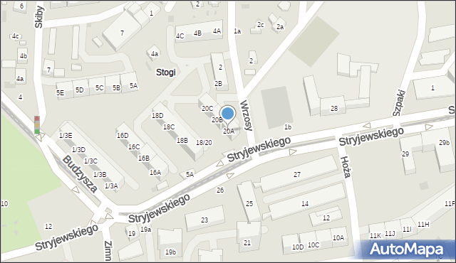 Gdańsk, Stryjewskiego Wilhelma, 20A, mapa Gdańska