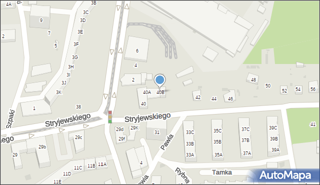 Gdańsk, Stryjewskiego Wilhelma, 40B, mapa Gdańska