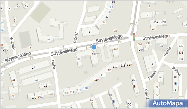 Gdańsk, Stryjewskiego Wilhelma, 29b, mapa Gdańska