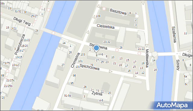 Gdańsk, Stągiewna, 4, mapa Gdańska